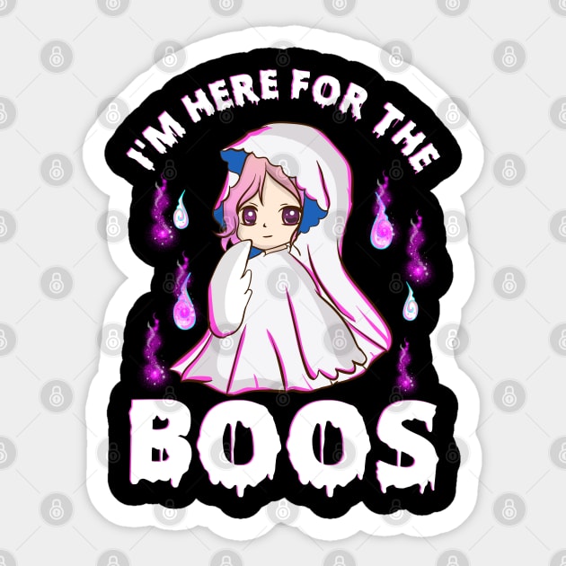 I'm just here for the boos Funny Halloween Sticker by creative